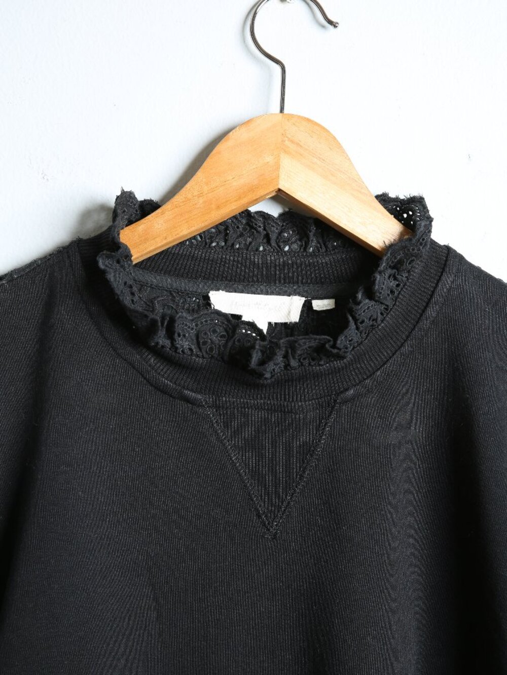 FOREVER THAT GIRL for ANTHROPOLOGIE Eyelet French Terry Sweatshirt - Picture 5 of 10